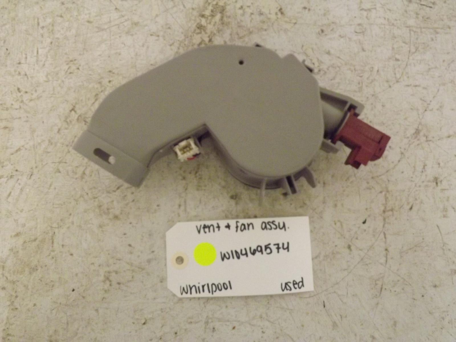 Whirlpool Dishwasher W10469574 Vent & Fan Assembly Used Whirlpool Dishwasher W10469574 Vent & Fan Assembly Used